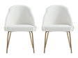 Gracie Dining Chair in White and Gold (set of 2) by Manhattan Comfort at Eve Furniture