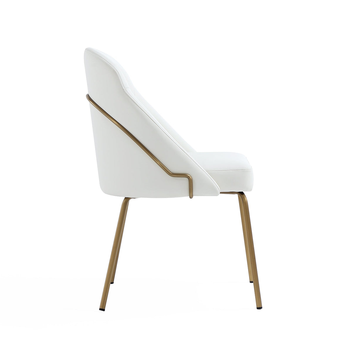 Gracie Dining Chair in White and Gold (set of 4) by Manhattan Comfort at Eve Furniture