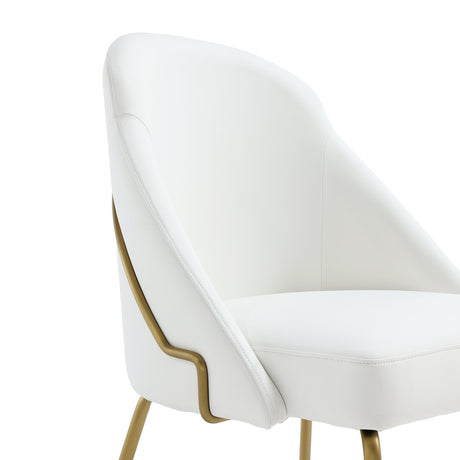 Gracie Dining Chair in White and Gold (set of 4) by Manhattan Comfort at Eve Furniture