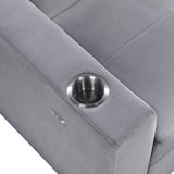 Grady Gray Convertible Sofa with Hidden Storage by Homelegance at Eve Furniture