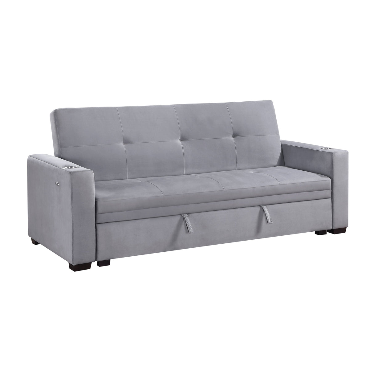 Grady Gray Convertible Sofa with Hidden Storage by Homelegance at Eve Furniture