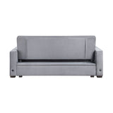 Grady Gray Convertible Sofa with Hidden Storage by Homelegance at Eve Furniture