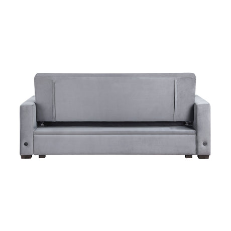 Grady Gray Convertible Sofa with Hidden Storage by Homelegance at Eve Furniture