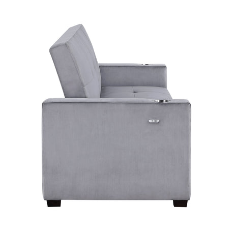 Grady Gray Convertible Sofa with Hidden Storage by Homelegance at Eve Furniture
