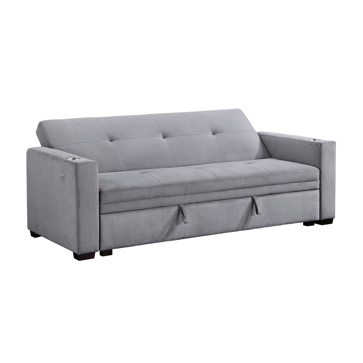 Grady Gray Convertible Sofa with Hidden Storage by Homelegance at Eve Furniture