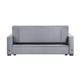 Grady Gray Convertible Sofa with Hidden Storage by Homelegance at Eve Furniture
