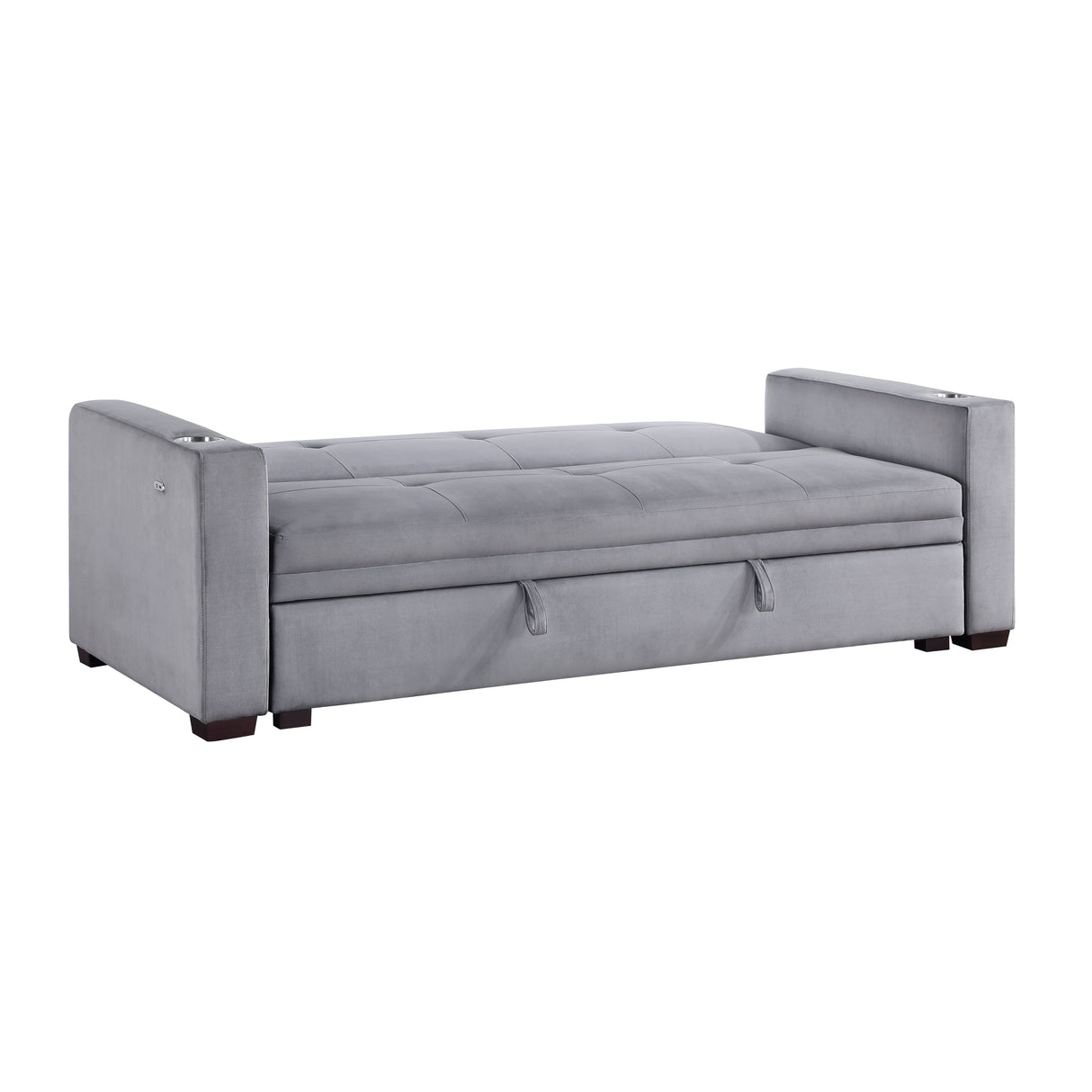 Grady Gray Convertible Sofa with Hidden Storage by Homelegance at Eve Furniture
