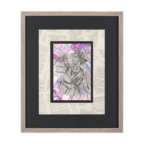 Graffiti sculpture I by Mercana Studio Hand Embellished Textured Framed Art Print Matted under Glass by Mercana at Eve Furniture