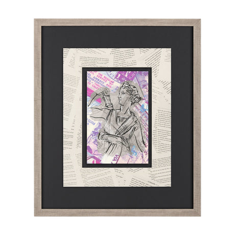 Graffiti sculpture I by Mercana Studio Hand Embellished Textured Framed Art Print Matted under Glass by Mercana at Eve Furniture