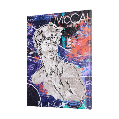 Graffiti sculpture III by Mercana Studio a Hand Embellished Textured Canvas by Mercana at Eve Furniture
