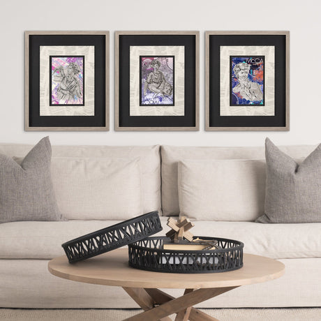 Graffiti sculpture III by Mercana Studio Hand Embellished Framed Art Print Matted under Glass by Mercana at Eve Furniture