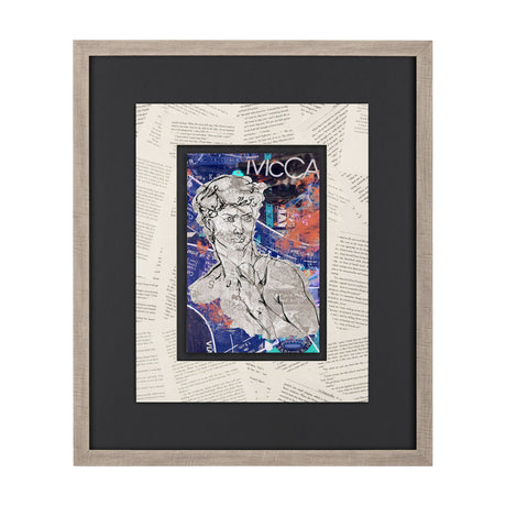 Graffiti sculpture III by Mercana Studio Hand Embellished Framed Art Print Matted under Glass by Mercana at Eve Furniture