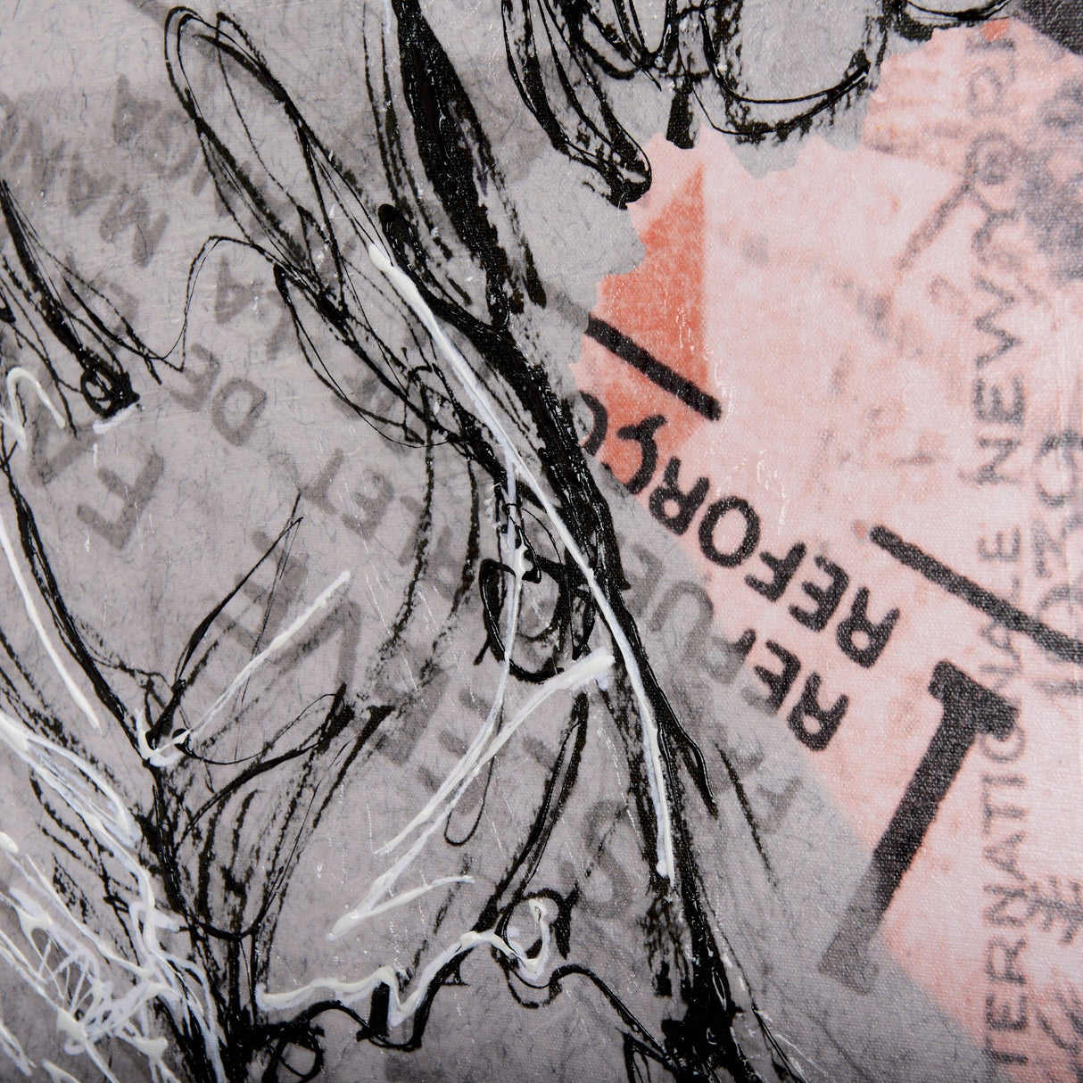 Graffiti Sculpture IV by Mercana Studio a Hand Embellished Textured Canvas by Mercana at Eve Furniture