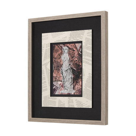 Graffiti Sculpture V by Mercana Studio Hand Embellished Textured Framed Art Print Matted under Glass by Mercana at Eve Furniture