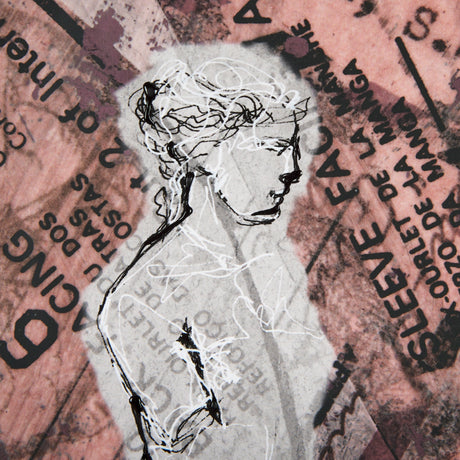 Graffiti Sculpture V by Mercana Studio Hand Embellished Textured Framed Art Print Matted under Glass by Mercana at Eve Furniture