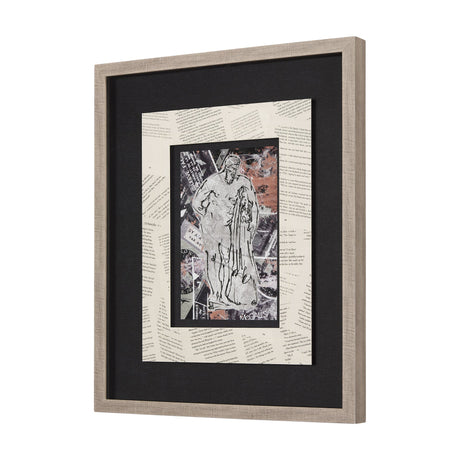 Graffiti sculpture VI by Mercana Studio Hand Embellished Textured Framed Art Print Matted under Glas by Mercana at Eve Furniture