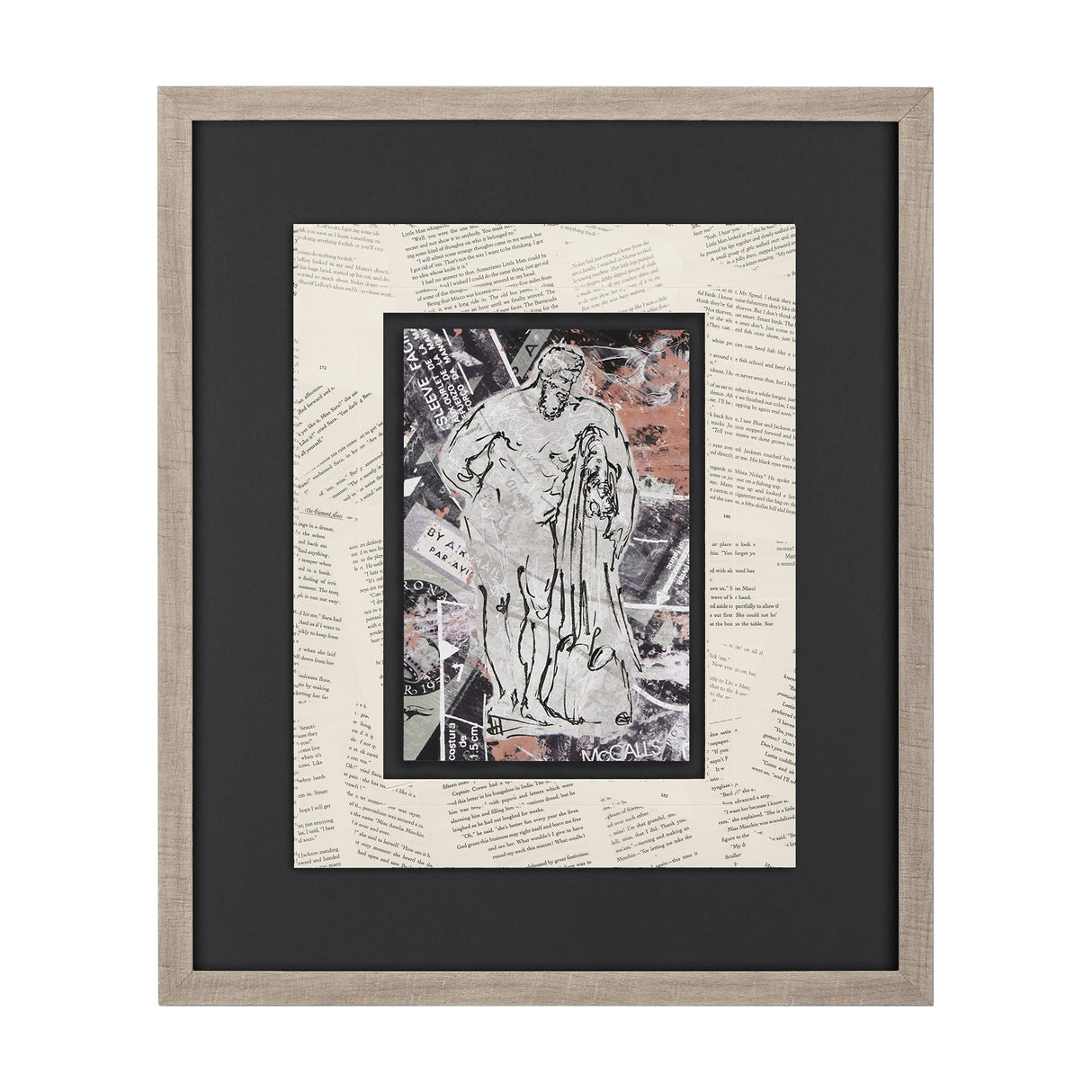 Graffiti sculpture VI by Mercana Studio Hand Embellished Textured Framed Art Print Matted under Glas by Mercana at Eve Furniture