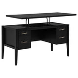 Graham Black 54-inch 4-drawer Double Pedestal Lift Top Computer Desk by Coaster at Eve Furniture