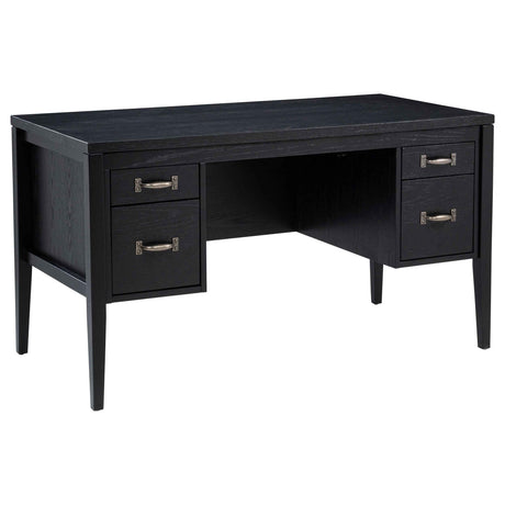 Graham Black 54-inch 4-drawer Double Pedestal Lift Top Computer Desk by Coaster at Eve Furniture