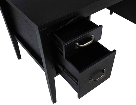 Graham Black 54-inch 4-drawer Double Pedestal Lift Top Computer Desk by Coaster at Eve Furniture