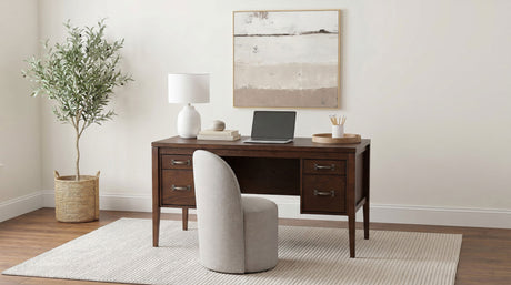 Graham Chocolate 54-inch 4-drawer Double Pedestal Lift Top Computer Desk by Coaster at Eve Furniture