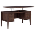 Graham Chocolate 54-inch 4-drawer Double Pedestal Lift Top Computer Desk by Coaster at Eve Furniture