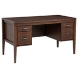 Graham Chocolate 54-inch 4-drawer Double Pedestal Lift Top Computer Desk by Coaster at Eve Furniture
