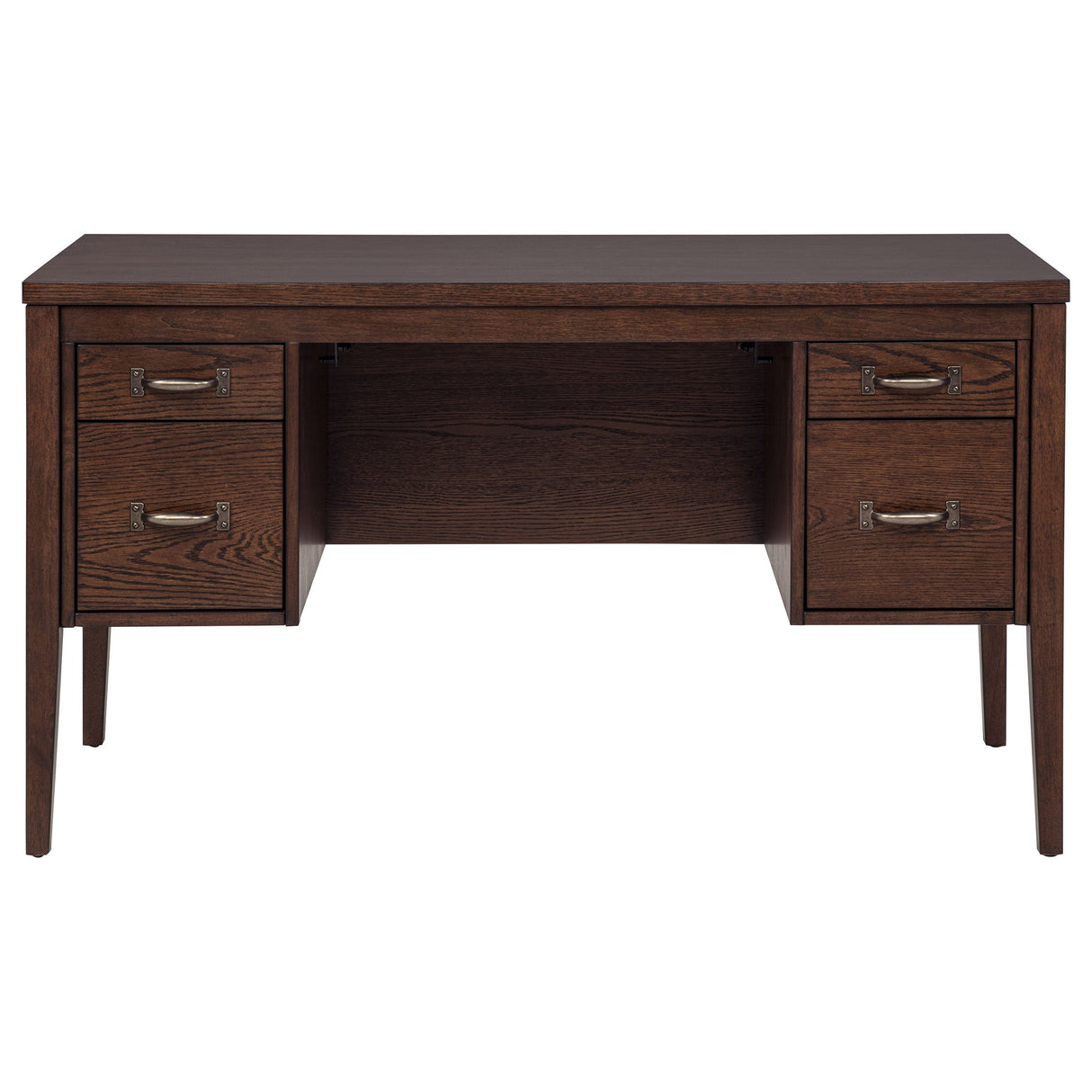 Graham Chocolate 54-inch 4-drawer Double Pedestal Lift Top Computer Desk by Coaster at Eve Furniture