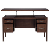 Graham Chocolate 54-inch 4-drawer Double Pedestal Lift Top Computer Desk by Coaster at Eve Furniture