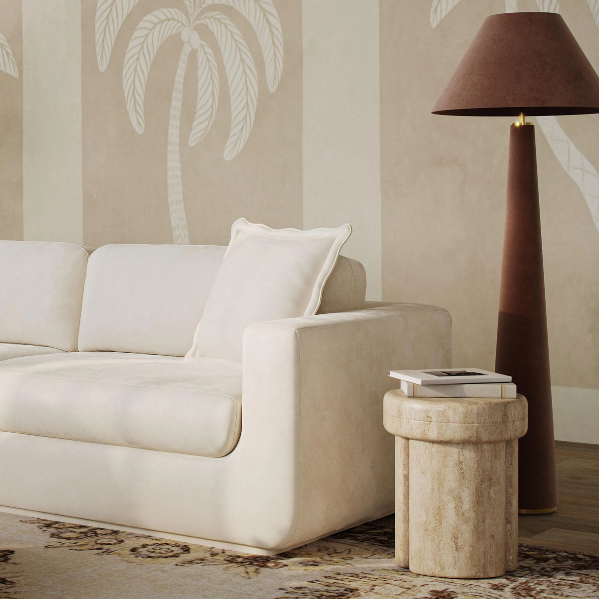 Graham Velvet Floor Lamp by TOV Furniture at Eve Furniture