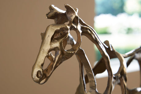 Grainville Antique Gold Finish Sculpture by Ashley at Eve Furniture