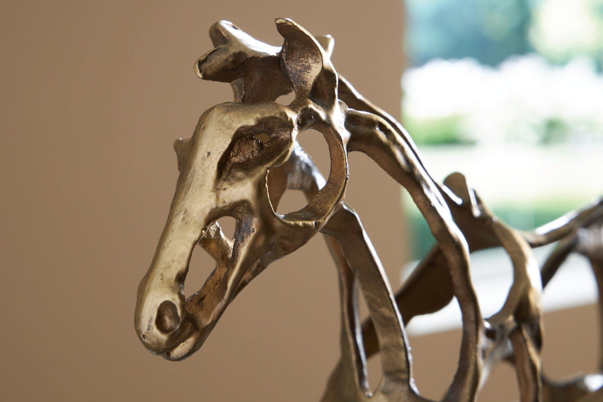 Grainville Antique Gold Finish Sculpture by ASHLEY FURNITURE at Eve Furniture