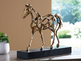 Grainville Antique Gold Finish Sculpture by ASHLEY FURNITURE at Eve Furniture