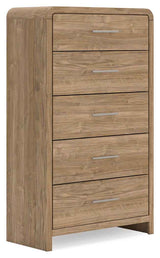 Gramburg Warm Natural Brown Chest of Drawers by Ashley at Eve Furniture