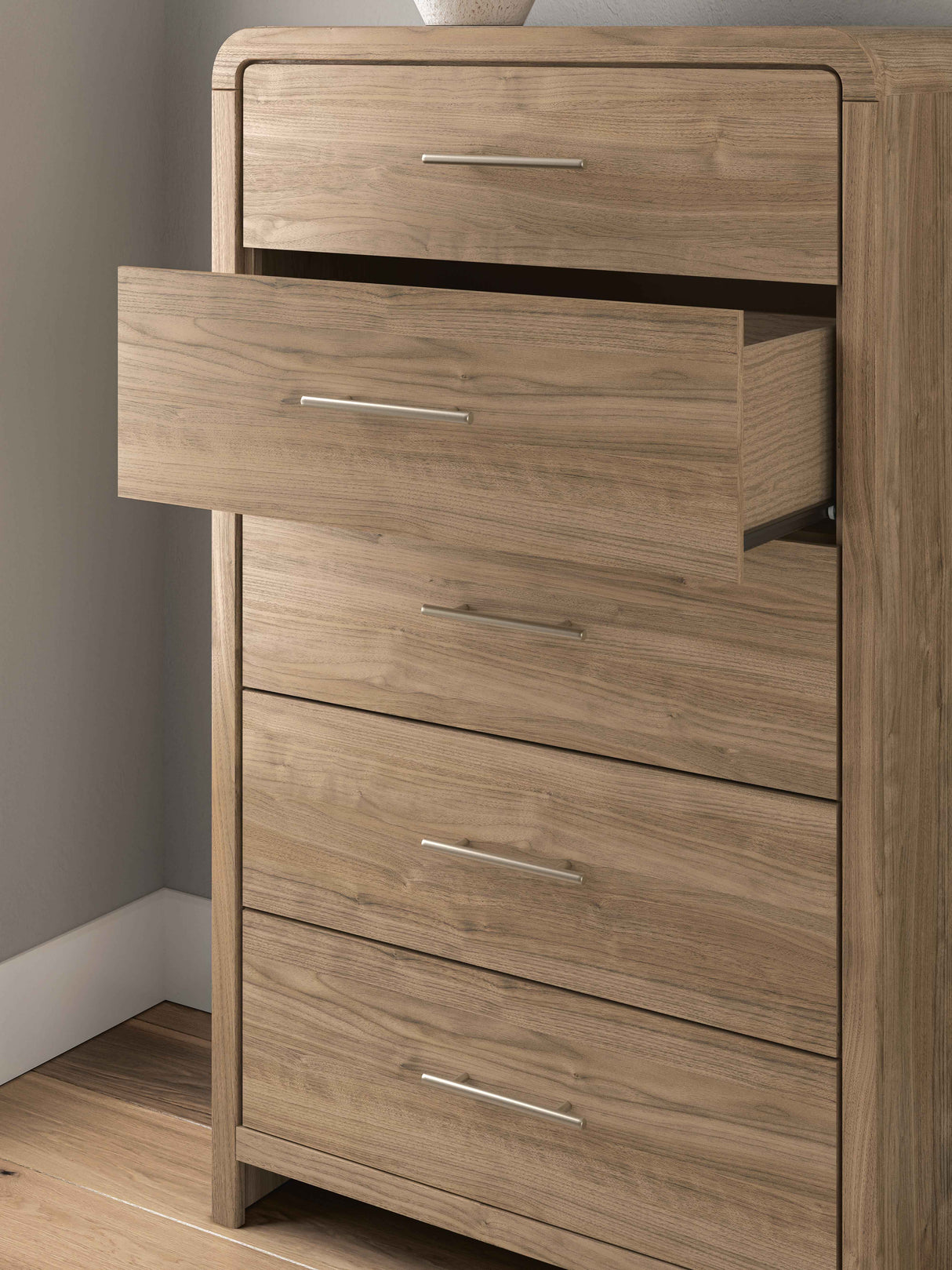 Gramburg Warm Natural Brown Chest of Drawers by Ashley at Eve Furniture