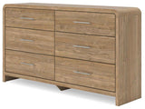 Gramburg Warm Natural Brown Dresser by Ashley at Eve Furniture