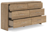 Gramburg Warm Natural Brown Dresser by Ashley at Eve Furniture