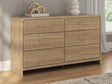 Gramburg Warm Natural Brown Dresser by Ashley at Eve Furniture
