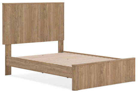 Gramburg Warm Natural Brown Full Panel Platform Bed by Ashley at Eve Furniture