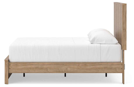 Gramburg Warm Natural Brown Full Panel Platform Bed by Ashley at Eve Furniture