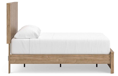 Gramburg Warm Natural Brown Full Panel Platform Bed by Ashley at Eve Furniture