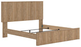 Gramburg Warm Natural Brown King Panel Bed by Ashley at Eve Furniture