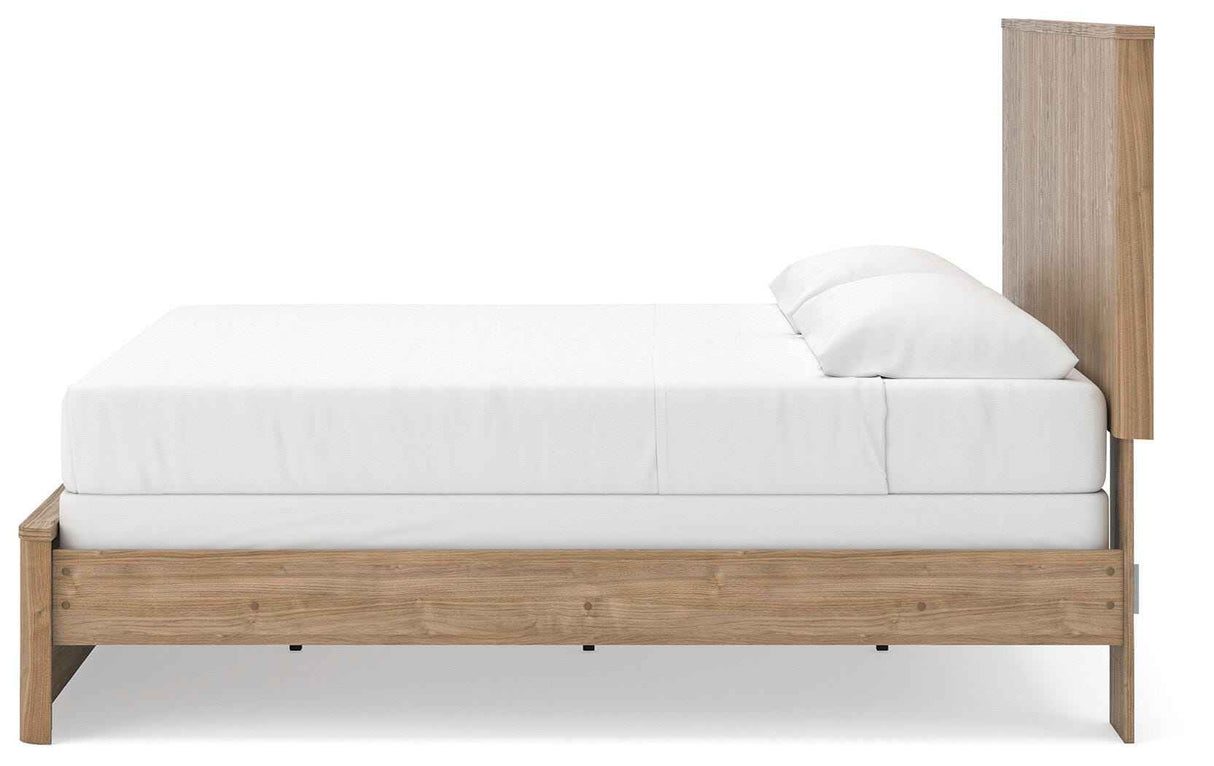 Gramburg Warm Natural Brown King Panel Bed by Ashley at Eve Furniture
