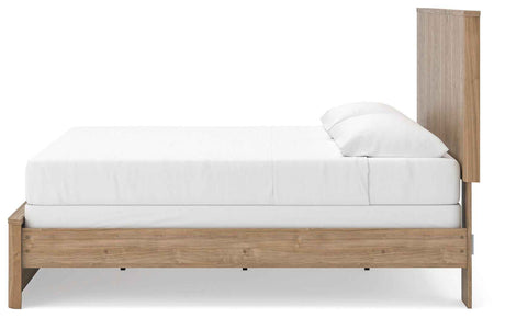 Gramburg Warm Natural Brown King Panel Bed by Ashley at Eve Furniture