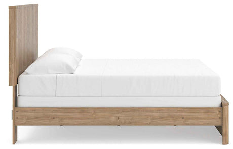 Gramburg Warm Natural Brown King Panel Bed by Ashley at Eve Furniture