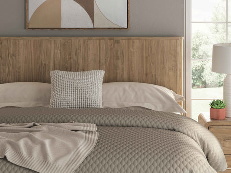Gramburg Warm Natural Brown King Panel Bed by Ashley at Eve Furniture