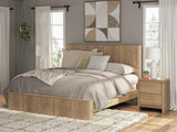 Gramburg Warm Natural Brown King Panel Bed by Ashley at Eve Furniture