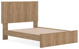 Gramburg Warm Natural Brown King Upholstered Bed by Ashley at Eve Furniture