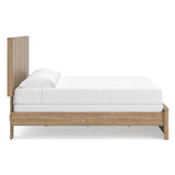 Gramburg Warm Natural Brown King Upholstered Bed by Ashley at Eve Furniture