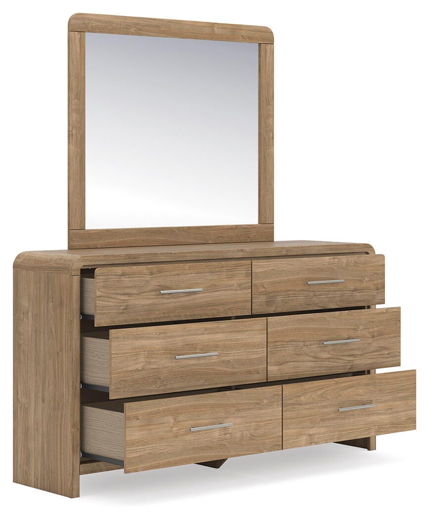 Gramburg Warm Natural Brown Panel Bedroom Set by Ashley at Eve Furniture